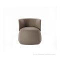 Italian High Back Armchair Fat Fabric Sofa